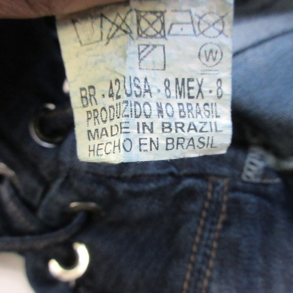 Pit Bull Y2K Jeans Denim Mini Dress 8 Blue Cotton Lace Up Embellished Vtg 580 - Picture 5 of 11